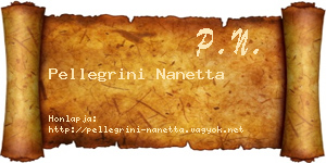 Pellegrini Nanetta névjegykártya